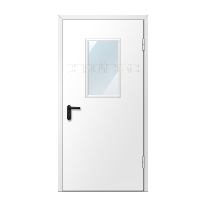 Дверь металлическая остекленная 300х600мм