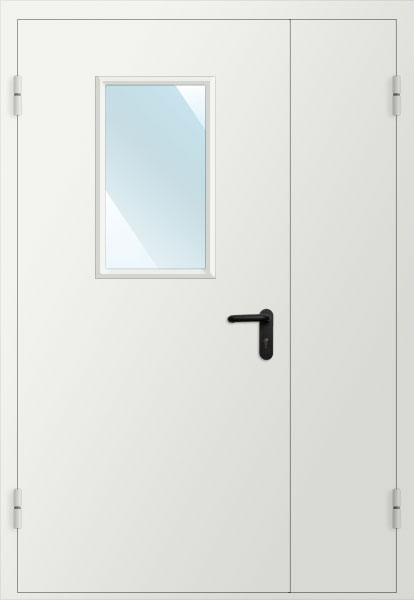 Дверь противопожарная металлическая остекленная EIS60