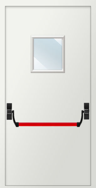 Дверь противопожарная металлическая остекленная EIS60 300х400 Антипаника