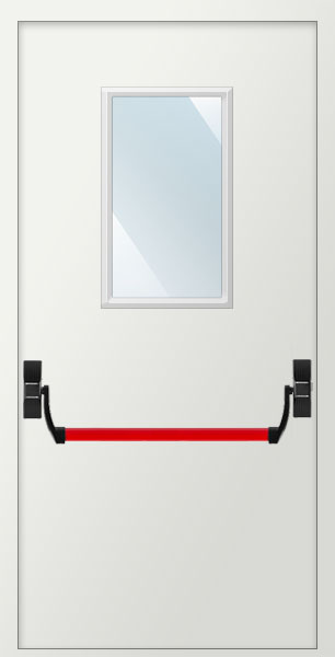 Дверь противопожарная металлическая остекленная EIS60 Антипаника