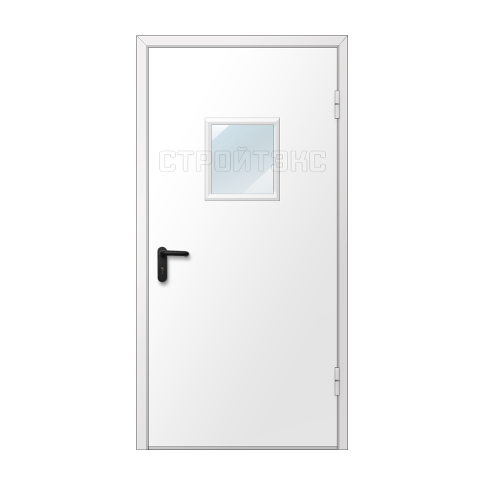 Дверь металлическая остекленная 300х400мм