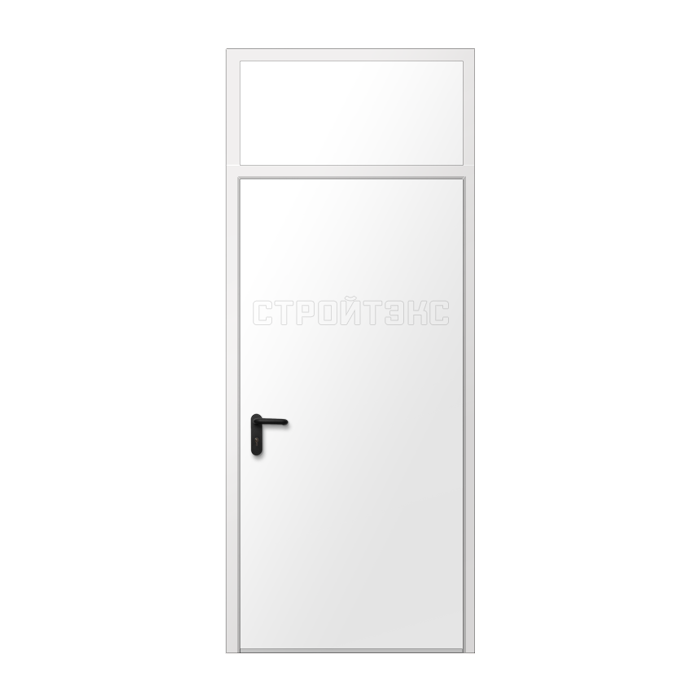 Дверь противопожарная металлическая EIS60 со скрытыми петлями и фрамугой