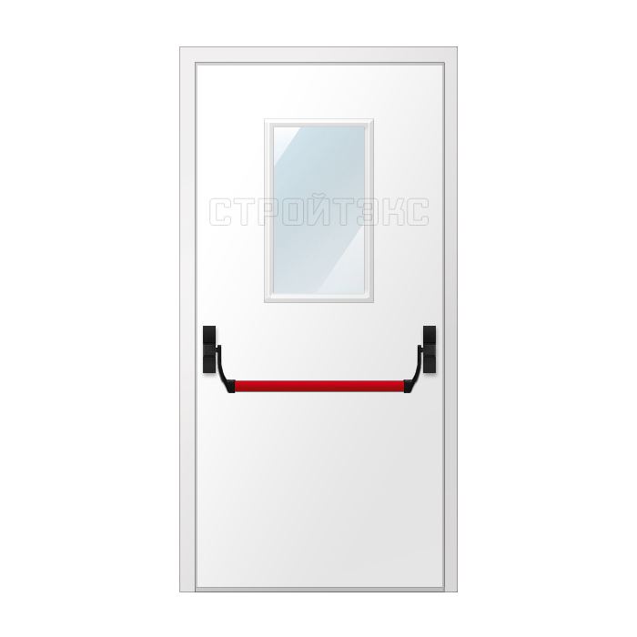 Дверь противопожарная металлическая остекленная EIS60 Антипаника