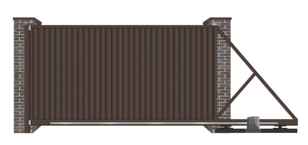 Техническое описание откатных уличных ворот
